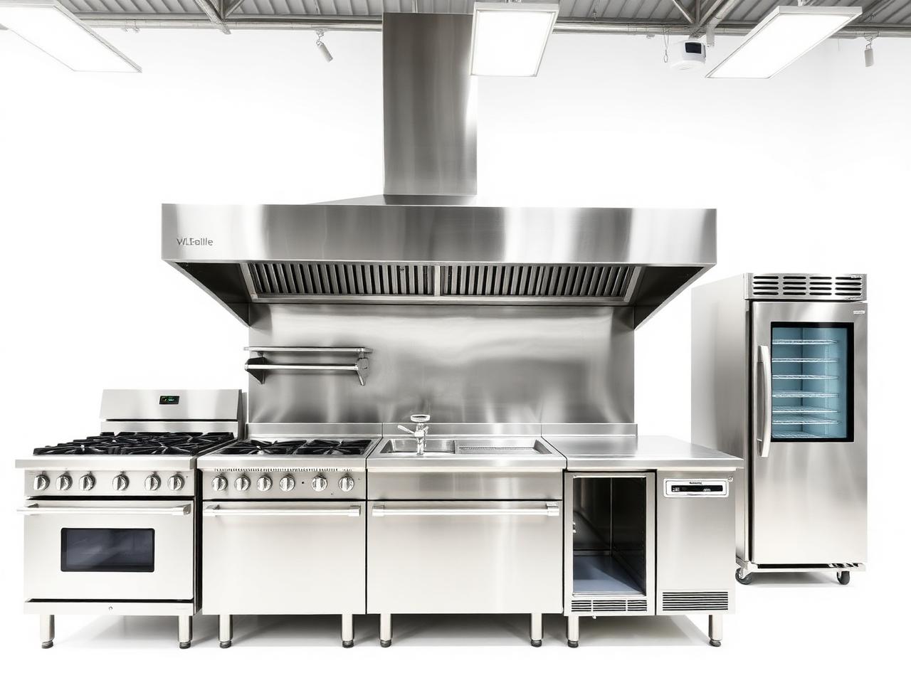 Commercial kitchen equipment lineup