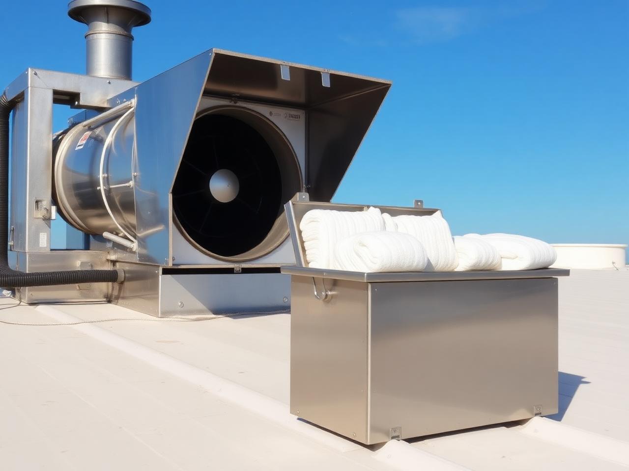 Rooftop grease collection hardware