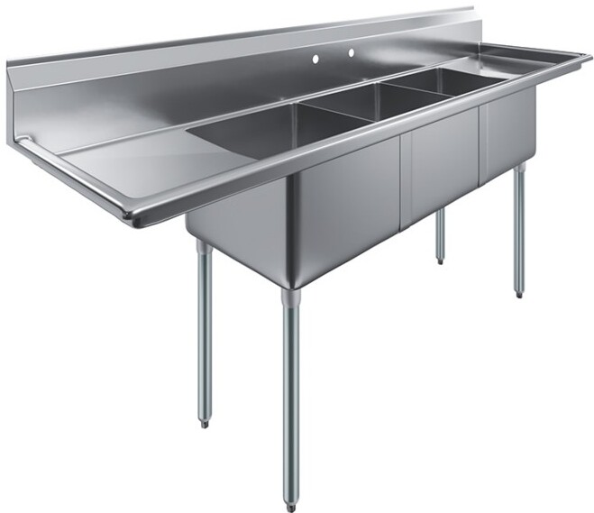 Two-Compartment Commercial Sink