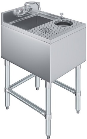 Underbar Hand Sink with Glass Rinser & Dipper Well