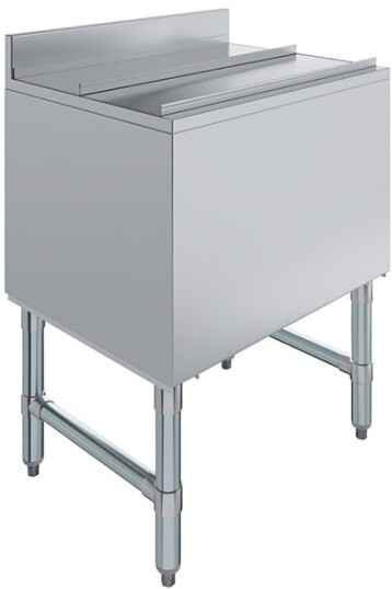 Free Standing Ice Bin with 7-Circuit Cast Aluminum Cold Plate