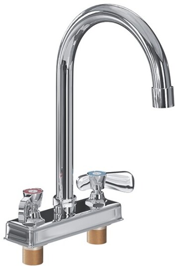 4 in. Center Deck Mount Faucet with Gooseneck Spout